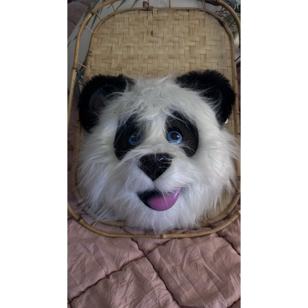 Furry Animal Costume Halloween Half Mask Panda Bear Halloween Adult